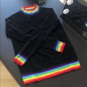 Madeleine Thompson Rainbow Cashmere Sweater SZ SM